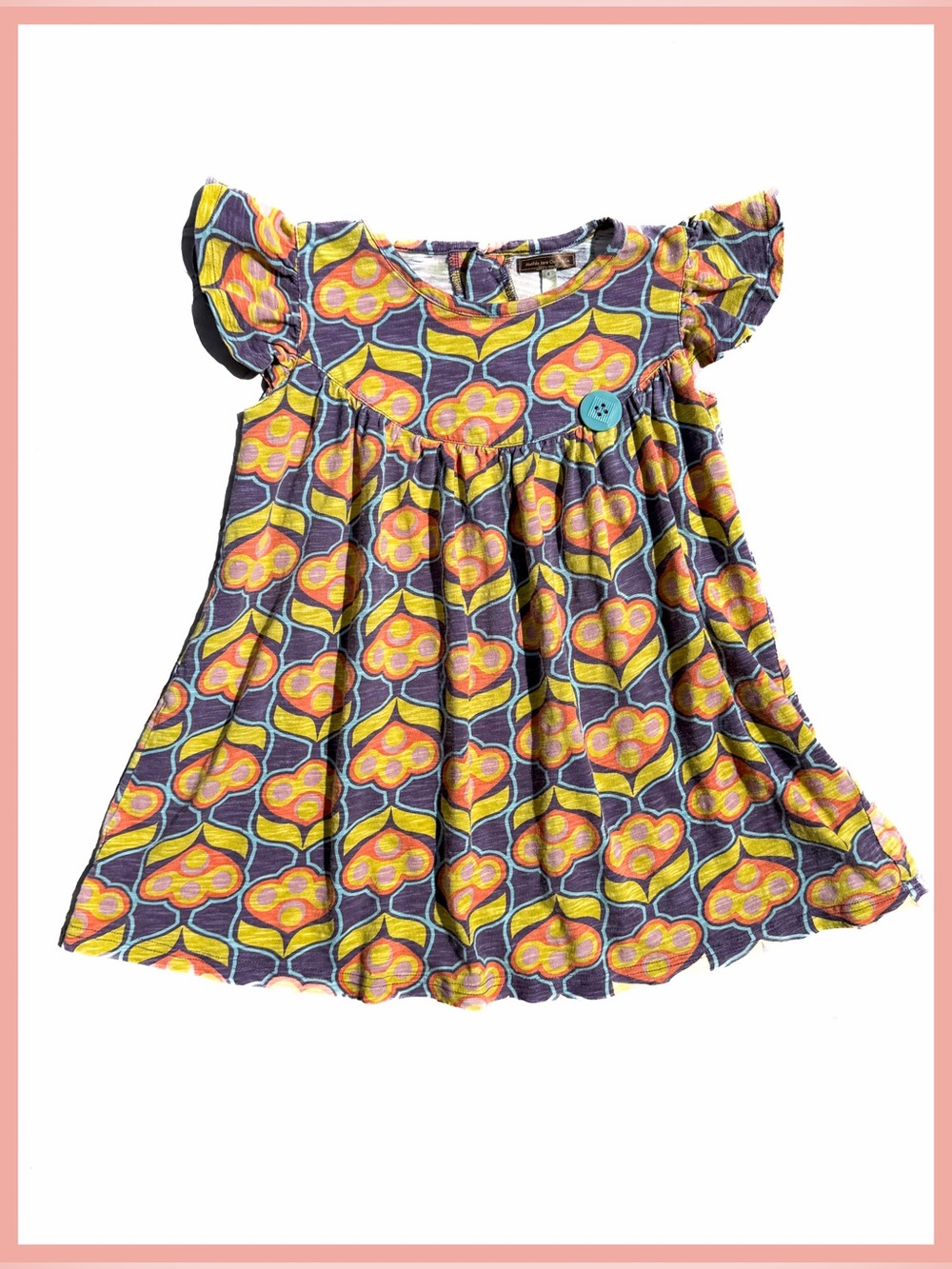 Matilda Jane Vintage 6 Kitten Pearl You and Me Dress Flutter Sleeve Retro Girl